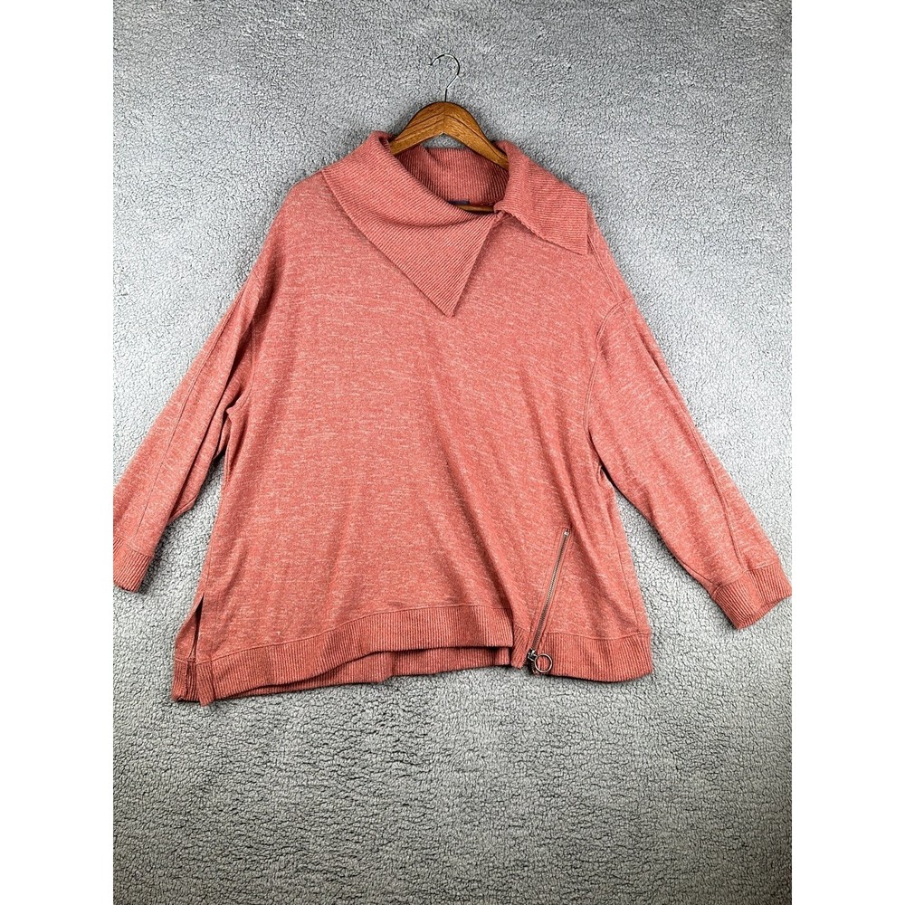 Democracy asymmetric cowl neck  Sweater sz 2x beautiful color